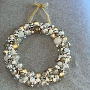 Silver and Gold Christmas Wreath
